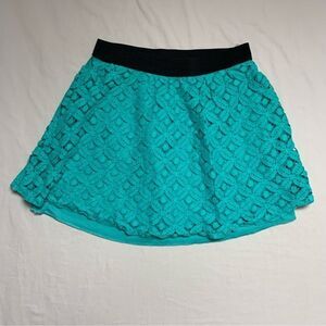 Teal Lace Skater Skirt Girl’s 8 Fall Holiday Party School Dance Formal